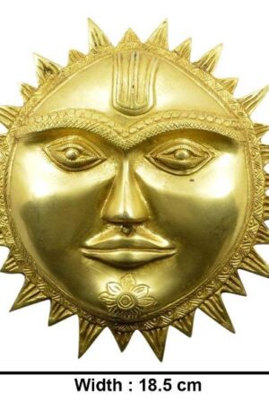 Sun Face Metal Brass Decorative Plate Handmade Wall Decor